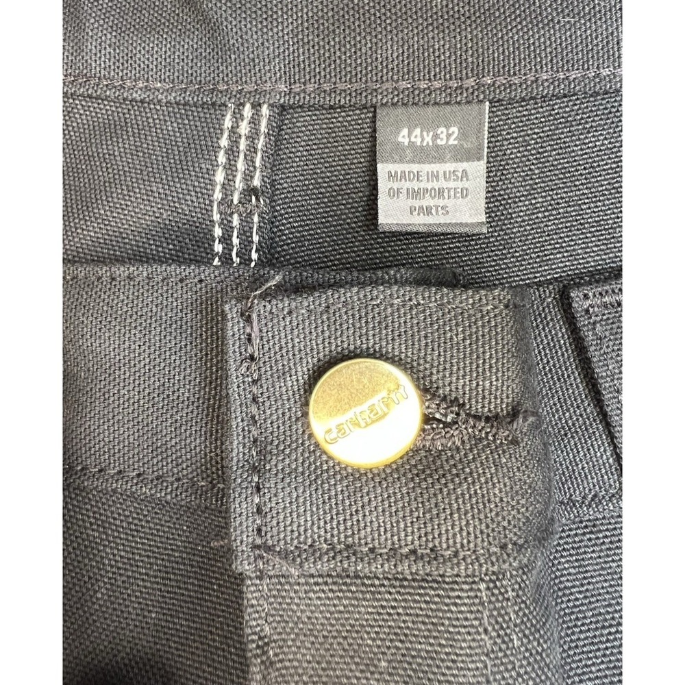 Carhartt B01 Double Front USA Made Duck Pant 44x32 Black Loose Fit UFCW Made NWT - Picture 7 of 15